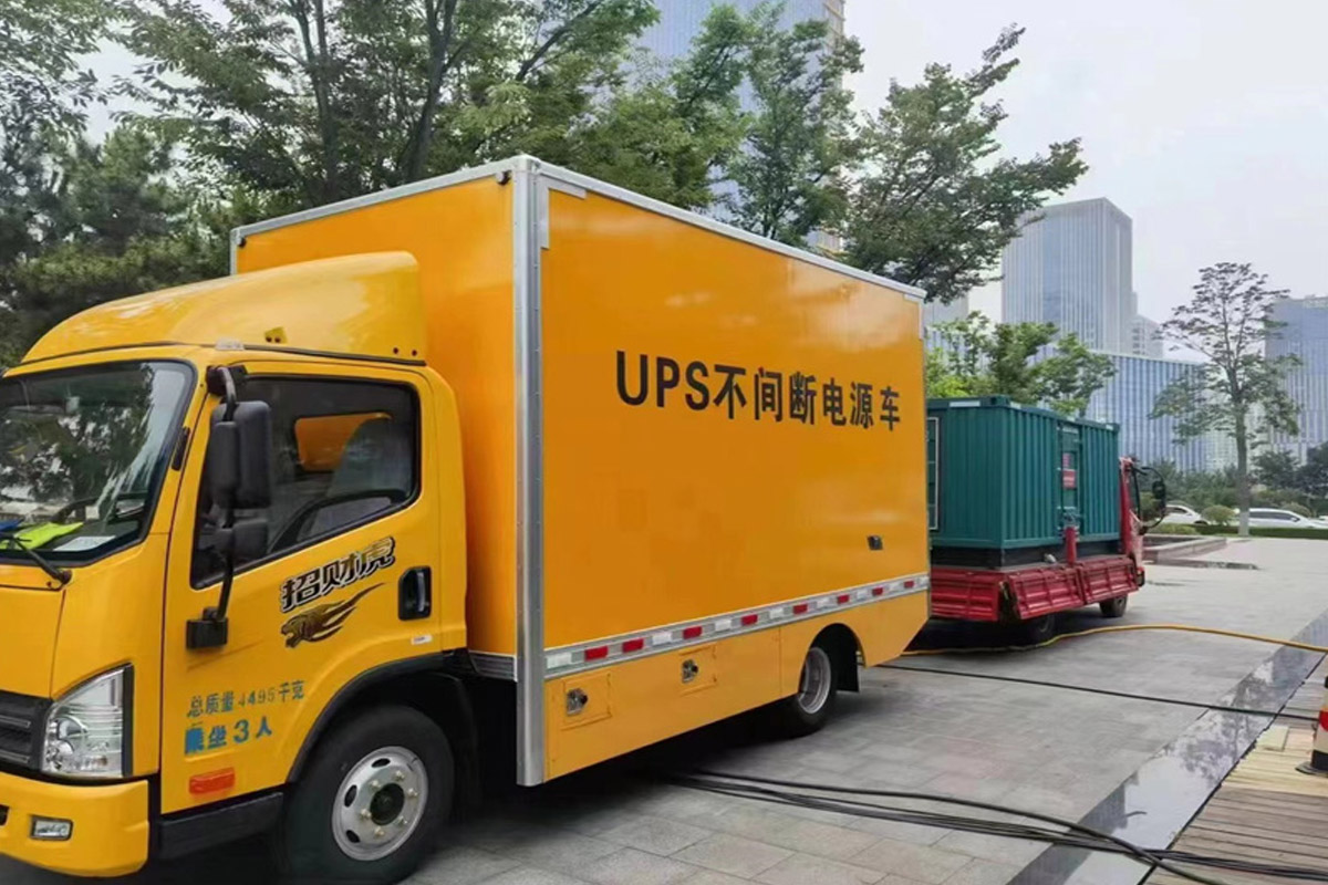 宝山发电机租赁施工现场